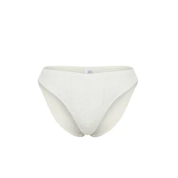 Trendyol Bridal Ecru Textured Regular Bikini Bottom