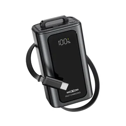 Moxom Power Bank prenosiva baterija MX-PB166 Hurricane, PD 20W + QC 22.5W, 10000mAh, Crni