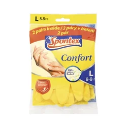 Rukavice lateks Confort vel. L 2 para žute Spontex