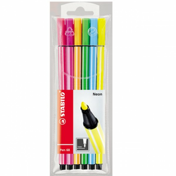 STABILO flomastri 1,0 Pen 68 Neon set 1/6, 6 kom