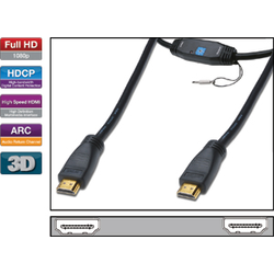 HDMI/A kabel 19 Pol moškimoški z ojačevalcem 20m Digitus