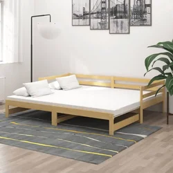 Dnevni ležaj na izvlačenje 2 x (90 x 200) cm masivna borovina