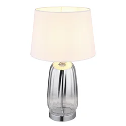 Globo 24142W - Stona lampa CLASSY 1xE27/40W/230V bela/srebrna