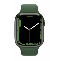 Apple Watch Series 7 pametna ura, GPS, 45 mm, aluminij, Green, Clover Sport pašček (MKN73BS/A)