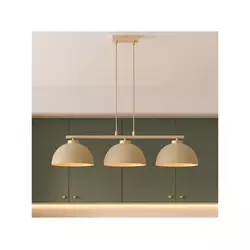 Brilagi - Luster na sajli 3xE27/60W/230V bež/zlatna