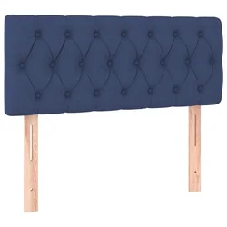 Vidaxl Posteljno vzglavje moder 90x7x78/88 cm blago