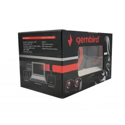 SPK-107 ** Gembird Stereo zvucnici Orange/Black, 2 x 3W RMS USB pwr, 3.5mm kutija sa prozorom (379)