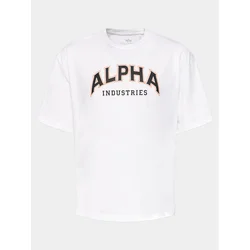 Alpha Industries Majica College 146501 Bela Relaxed Fit