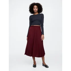GAP Pleated satin midi skirt - Womens