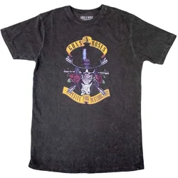 Guns N Roses Majica Appetite Washed Unisex Dip-Dye on Black S
