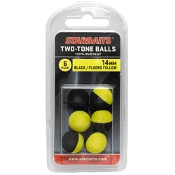 Two Tones Balls 14mm (plavajoče kroglice) 6 kosov černá/žlutá