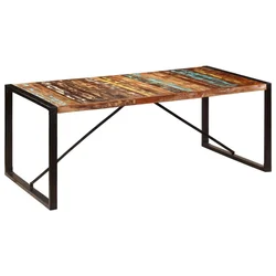 Blagovaonski stol od masivnog obnovljenog drva 200x100x75 cm
