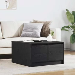 stol za kavu s ladicama crni hrast 70,5x70x40 cm