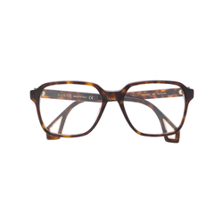 Gucci Eyewear - square frame glasses - men - Brown