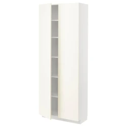 METOD Visoki element s policama, bela/Vallstena bela, 80x37x200 cm