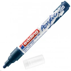 Akrilni marker E-5100 medium 2-3mm obli vrh Edding tamno plava