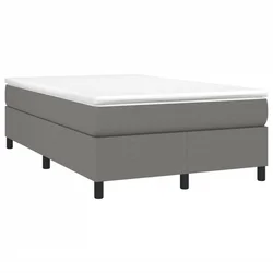 Vidaxl Box spring postelja z vzmetnico temno siva 120x190 cm blago