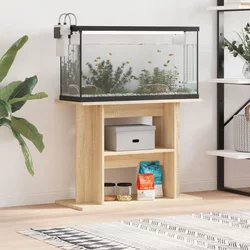 Greatstore Stojalo za akvarij sonoma hrast 80x35x60 cm inženirski les
