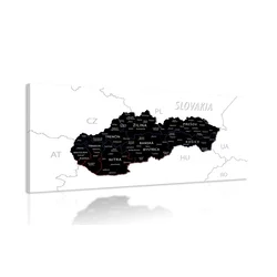 Slika moderen zemljevid Slovaške - 60x30