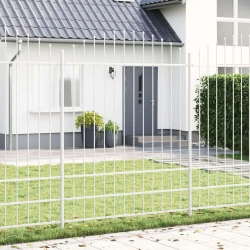 Vrtna Ograda 5 pcs Bijelo 170 x 225 cm Čelik s prahom premazan