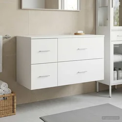 Set namještaja za kupaonicu 2 kom. Bijela Konstruirano drvo