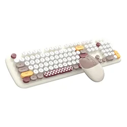Geezer Tastatura, Bežična, Šarena + Miš, Krem