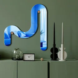 Wallity Ogledalo Ozgl509, 51x56 cm, Plavo
