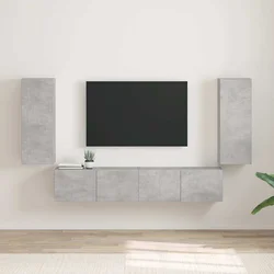 TV zidni ormar 2 pcs Beton 30 x 31 x 80 cm Konstruirano drvo