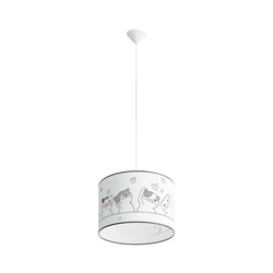 Sollux SL.1419 - Dečiji luster na sajli CAT 1xE27/15W/230V, prečnik 40 cm