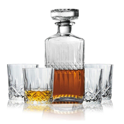 Komplet 750 ml steklenice in 4 kozarcev za viski 220 ml BH-8657