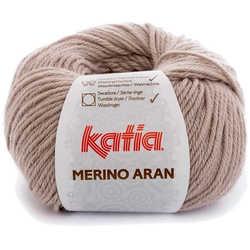 Katia Merino Aran 9 Medium Beige Pletilna preja