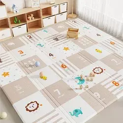 Playtime Sklopiva podloga Brojevi i Životinje, 150x180x1 cm, Šarena