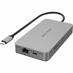 Hyper Dual HDMI 10 v 1 USB-C HUB, za Macbook, Chromebook in PC
