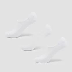 MP Unisex Invisible Socks (3 Pack) - White - UK 6-8