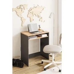 Hanah Home radni sto Zeyna, 65 cm, hrast Sonoma / antracit