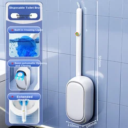 Jiabangshou Četka za WC šolju sa držačem, 7 nastavaka, Bela