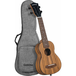 Cascha Soprano Ukulele Zebra Wood Natural Soprano ukulele