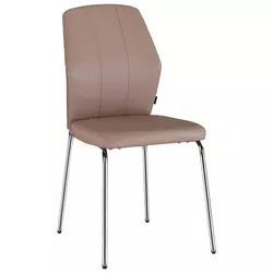 STOLICA boja hroma, svetlobraon metal, tekstil