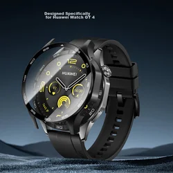 CangHua Zaštita stakla za pametni sat + Zaštitna maska za pametni sat za Huawei Watch GT4, Crna