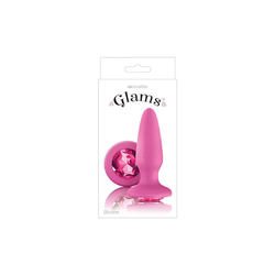 Glams Pink Gem roze silikonska analna kupa sa kristalom NSTOYS0661