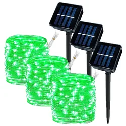 Novogodišnje solarne lampice ZELENE 30 metara