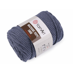Pletena preja Macrame Rope 5 mm 500 g - (761) blue jeans