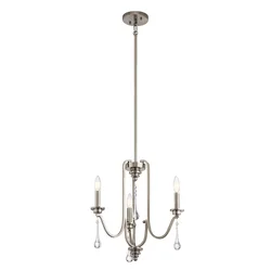 Quintiesse QN-KARLEE3 - Luster na šipci KARLEE 3xE14/60W/230V mat hrom