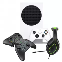 Microsoft Xbox S (Bundle) bela konzola 512GB SSD+Gioteck TX50 gejmerske slušalice+Gioteck AC2 Ammo Clip Charging Dock