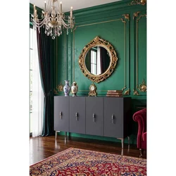 Hanah Home komoda Ayshe 120, 120 cm, antracit / srebrna