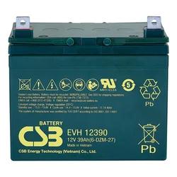 Backup Battery CSB EVH12390 12V, 39Ah, 400A