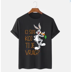 MAFIMI Majica Ej sefe koj ti je vrag, Crna