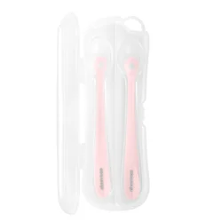 KikkaBoo Silikonske kašičice u kutiji 2 kom Pink (KKB40063)