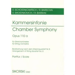 SHOSTAKOVICH:CHAMBER SYMPHONY 110A STUDY SCORE