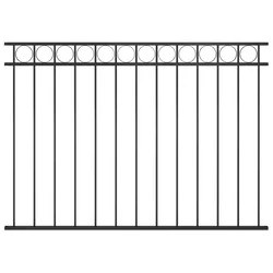 Ogradni panel ASSEN čelik 1,7x1,2 m Crni